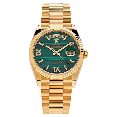 rolex day date gold green|Rolex Day-Date 128238.